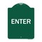 Signmission Designer Series Sign-Enter Sign Enter, Green & White Aluminum Sign, 18" x 24", GW-1824-24096 A-DES-GW-1824-24096 - alternate 1